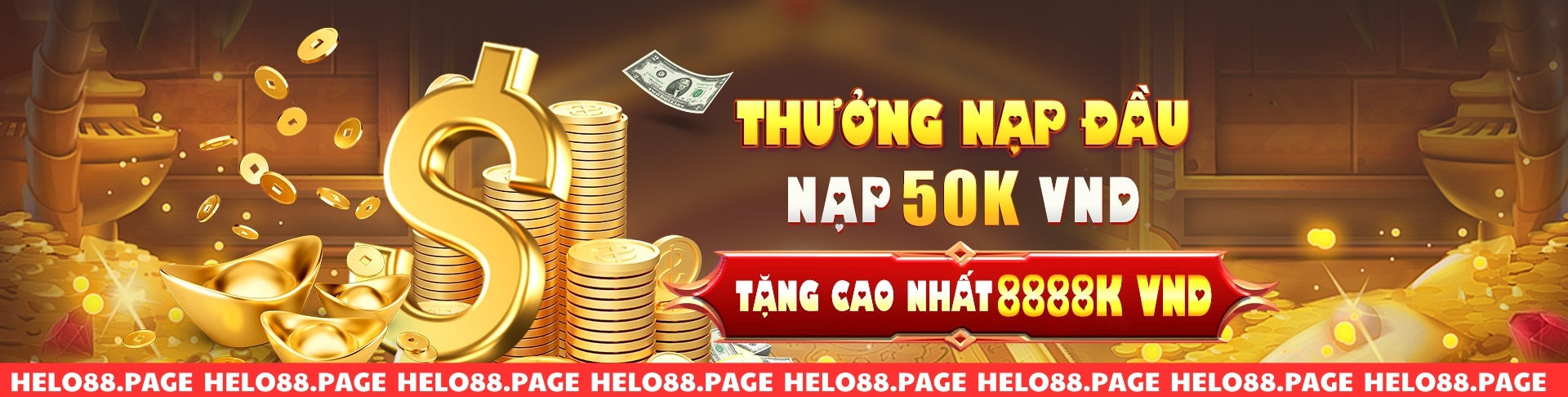 thưởng nạp đầu 50k helo88